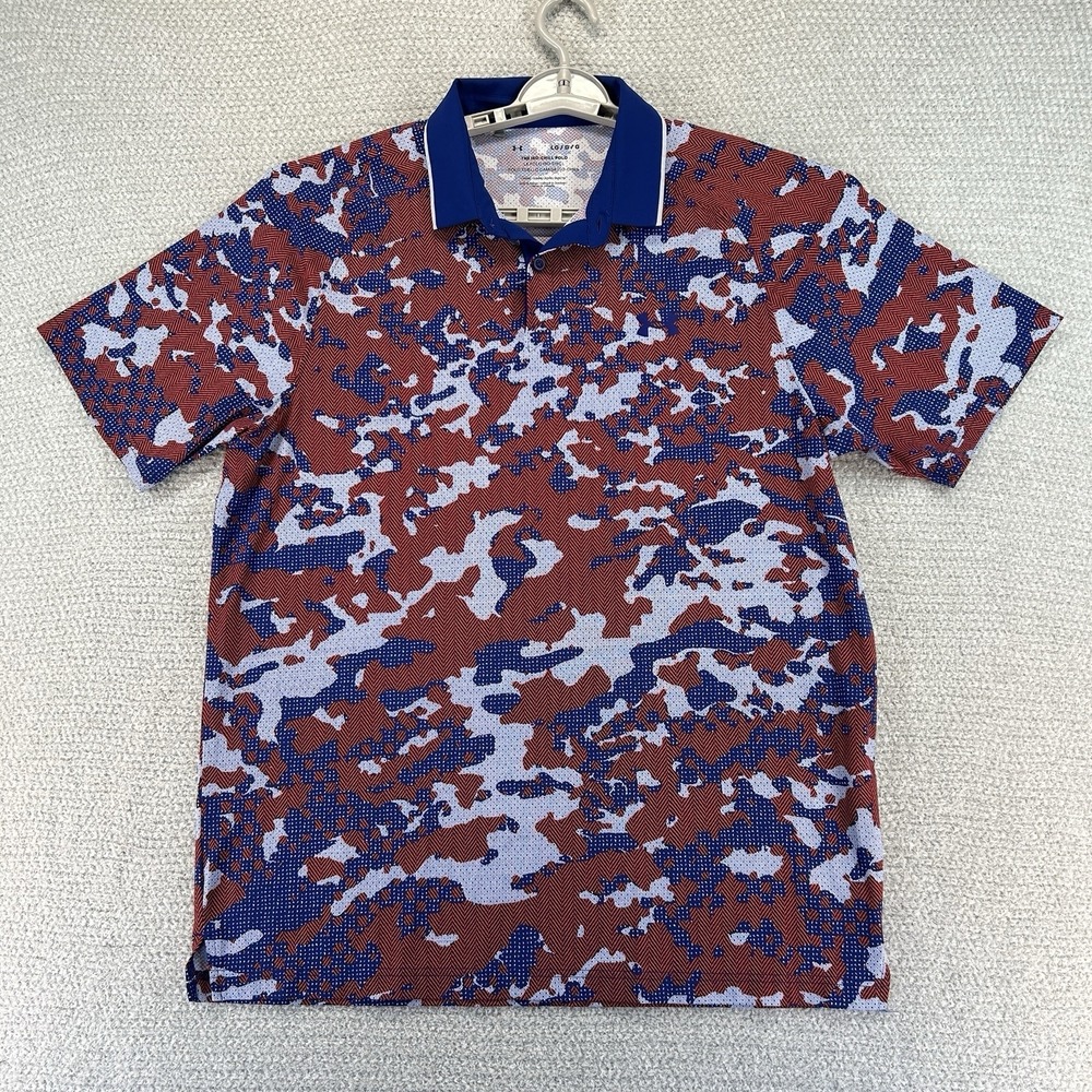 Under Armour Polo‎ Shirt Mens Large Multicolor Camo Iso-Chill Golf Performance